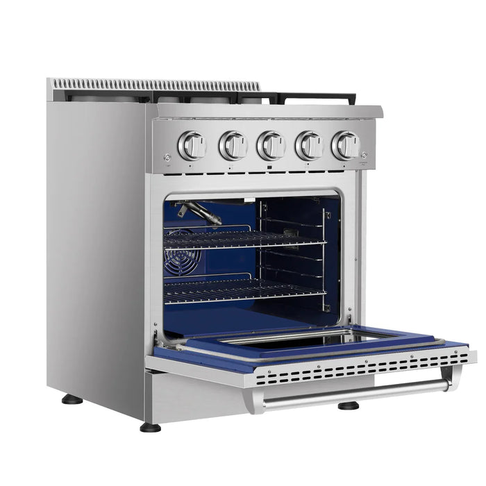 Empava EMPV-30GR03 30" Slide-In Natural Gas Range - 4.2 cu.ft with 4 Burners