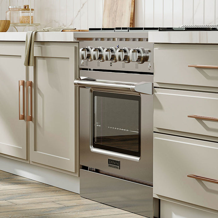 Empava EMPV-30GR03 30" Slide-In Natural Gas Range - 4.2 cu.ft with 4 Burners