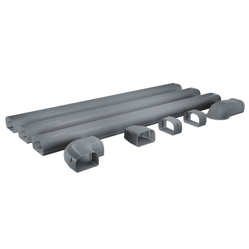 MRCOOL® Gray LineGuard 4.5-Inch 16-Piece Complete Line Set Cover Kit for Ductless Mini-Split or Central System MLG450-G-01 MRCOOL®
