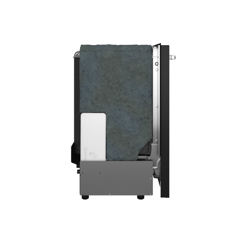 FORNO Espresso Pozzo 24" Built-In Dishwasher in Black with Stainless Steel Handles, FDWBI8067-24BLK