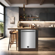 FORNO Premium 3-Piece Kitchen Bundle - Galiano 36" Gas Range, 36" Built-In Refrigerator, 24" Built-In Dishwasher, FBDL-004-01CAUS FORNO