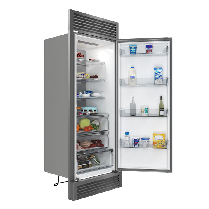 FORNO Maderno 32" 13.6 cu.ft. Right Swing Convertible Refrigerator and Freezer with Modern Trim Kit in Stainless Steel- FFFFD1722-32RSG FORNO