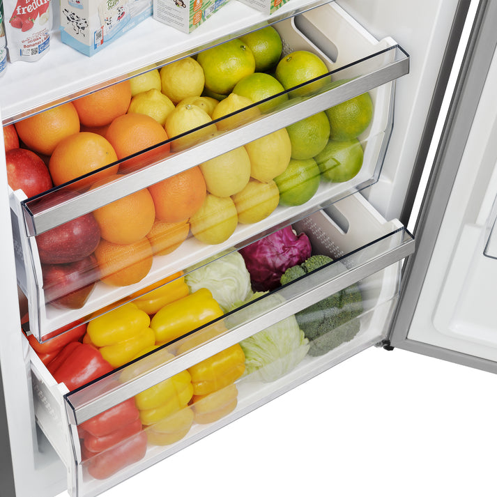 FORNO Maderno 32" 13.6 cu.ft. Right Swing Convertible Refrigerator and Freezer with Modern Trim Kit in Stainless Steel- FFFFD1722-32RSG FORNO