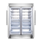 FORNO Maderno 60" 2-28 " Wide Units with Decorative Trim - 84" High Convertible Refrigerator/Freezer, 27.2 cu.ft, FFFFD1722-60S FORNO