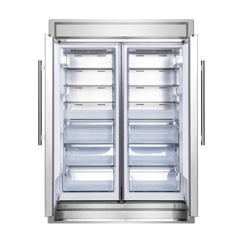 FORNO Premium 2-Piece Kitchen Bundle - Capriasca 48" Stainless Steel Range, Forno Maderno 2-28 " Wide Units with Decorative Trim, FBDL-019-06CAUS FORNO