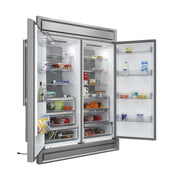 FORNO Maderno 60" 2-28 " Wide Units with Decorative Trim - 84" High Convertible Refrigerator/Freezer, 27.2 cu.ft, FFFFD1722-60S FORNO