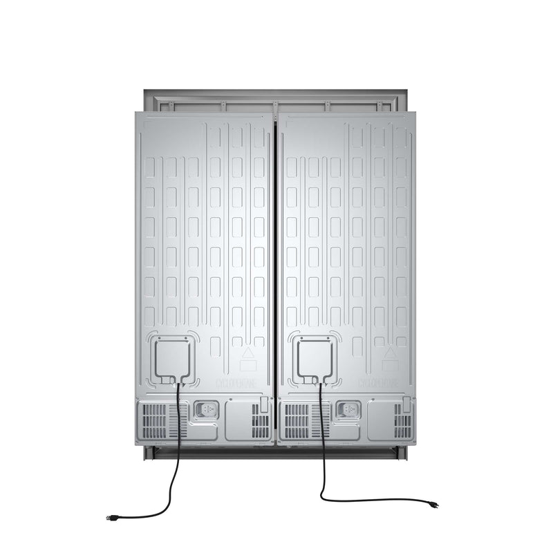 FORNO Maderno 60" 2-28 " Wide Units with Decorative Trim - 84" High Convertible Refrigerator/Freezer, 27.2 cu.ft, FFFFD1722-60S FORNO