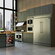 FORNO Maderno 60" 2-28 " Wide Units with Decorative Trim - 84" High Convertible Refrigerator/Freezer, 27.2 cu.ft, FFFFD1722-60S FORNO