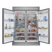 FORNO Maderno 60" 2-28 " Wide Units with Decorative Trim - 84" High Convertible Refrigerator/Freezer, 27.2 cu.ft, FFFFD1722-60S FORNO