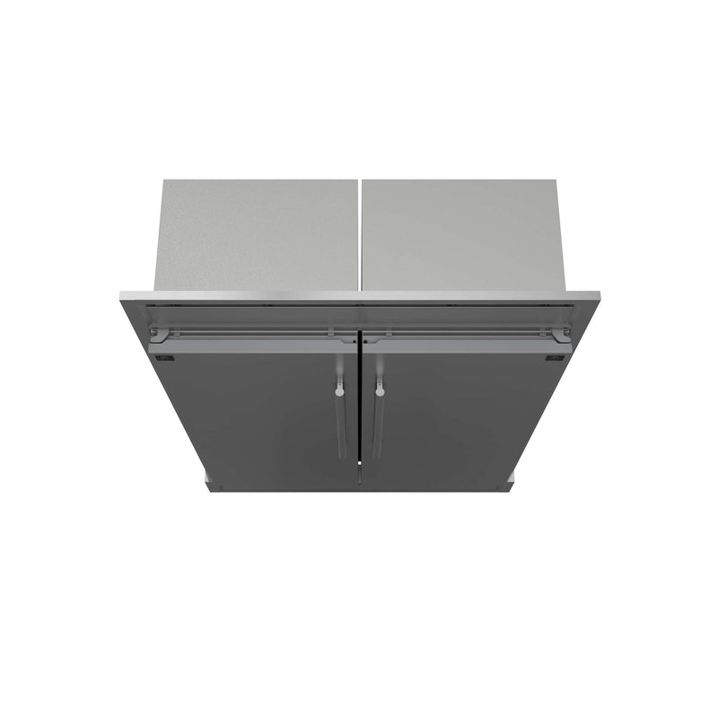 FORNO Maderno 60" 2-28 " Wide Units with Decorative Trim - 84" High Convertible Refrigerator/Freezer, 27.2 cu.ft, FFFFD1722-60S FORNO