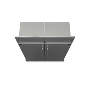 FORNO Maderno 60" 2-28 " Wide Units with Decorative Trim - 84" High Convertible Refrigerator/Freezer, 27.2 cu.ft, FFFFD1722-60S FORNO