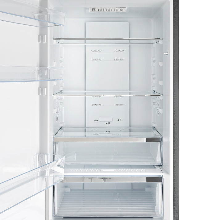 FORNO Guardia 46.8" 21.6 cu. ft. Side-By-Side Refrigerator with Bottom Freezer in Stainless Steel- FFFFD1778-48 FORNO