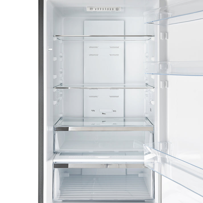 FORNO Guardia 46.8" 21.6 cu. ft. Side-By-Side Refrigerator with Bottom Freezer in Stainless Steel- FFFFD1778-48 FORNO