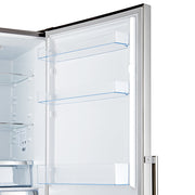 FORNO Guardia 46.8" 21.6 cu. ft. Side-By-Side Refrigerator with Bottom Freezer in Stainless Steel- FFFFD1778-48 FORNO