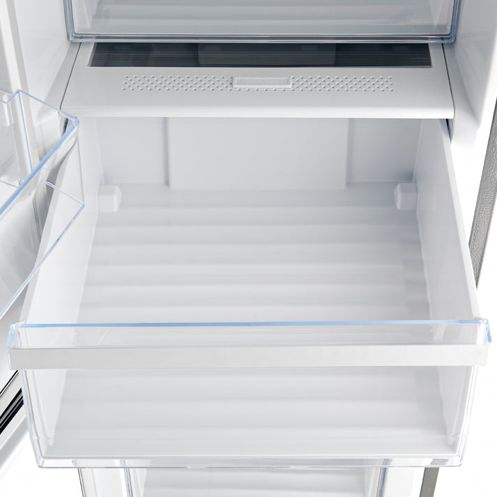 FORNO Guardia 46.8" 21.6 cu. ft. Side-By-Side Refrigerator with Bottom Freezer in Stainless Steel- FFFFD1778-48 FORNO