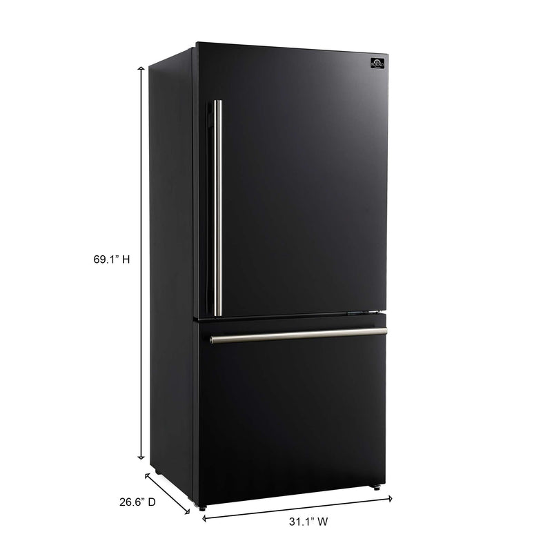 FORNO Milano Espresso 31" Black 17.2 cu. ft, FFFFD1785-31BLK FORNO