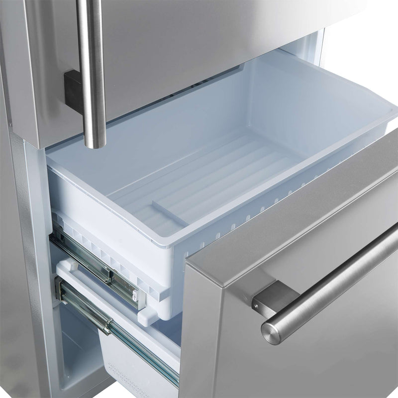 FORNO Milano Espresso 31" Stainless 17.2 cu. ft. Right Swing Bottom Freezer Refrigerator, FFFFD1785-31S FORNO