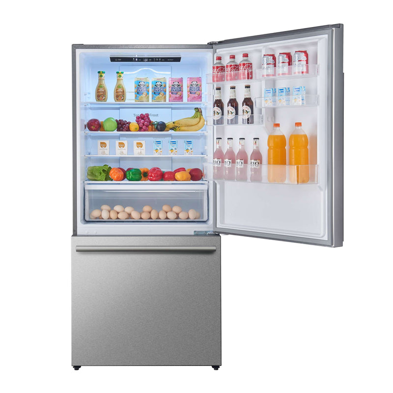 FORNO Milano Espresso 31" Stainless 17.2 cu. ft. Right Swing Bottom Freezer Refrigerator, FFFFD1785-31S FORNO
