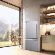 FORNO Premium 2-Piece Kitchen Bundle - Leonardo Espresso 30" Stainless Steel Range, 31" Stainless Steel Bottom Freezer Refrigerator, FBDL-003-01US FORNO