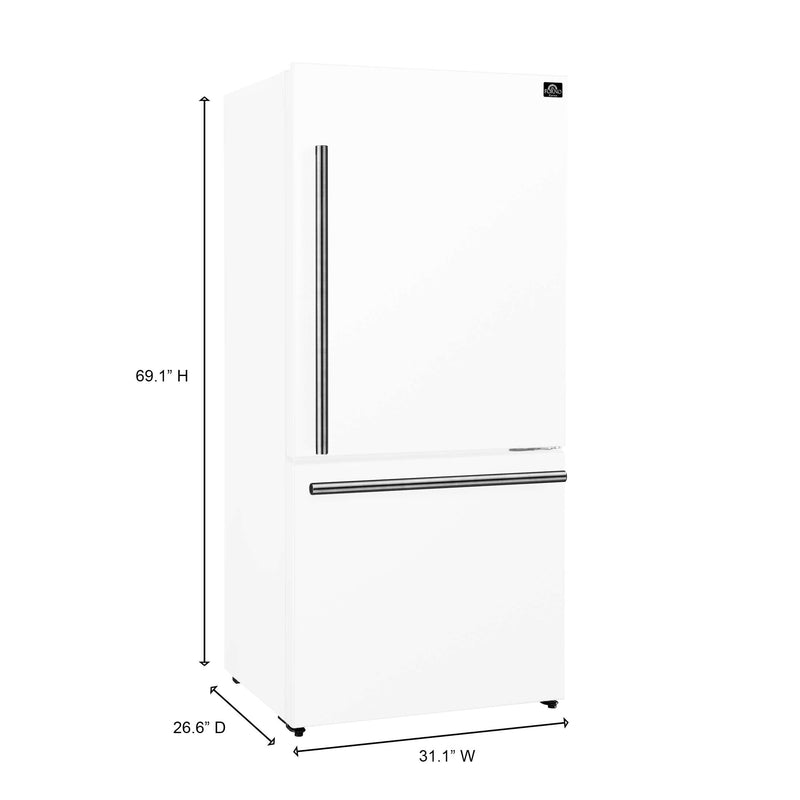 FORNO Milano Espresso 31" White 17.2 cu. ft, FFFFD1785-31WHT FORNO