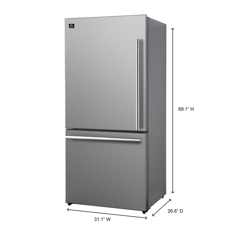 FORNO Milano Espresso 31" Stainless with Ice Maker, FFFFD1786-31S FORNO