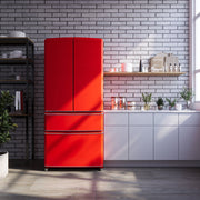 FORNO Luigi 18 cu.ft. French Door Refrigerator Red, Handle-Free Design, FFFFD1791-33RED FORNO