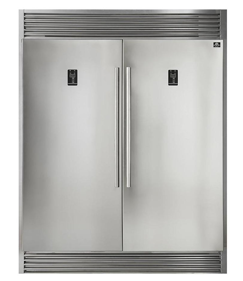 FORNO Appliance Package - 48 Inch Gas Range, 60 Inch Refrigerator, Microwave Drawer, Dishwasher, AP-FFSGS6244-48-7 FORNO