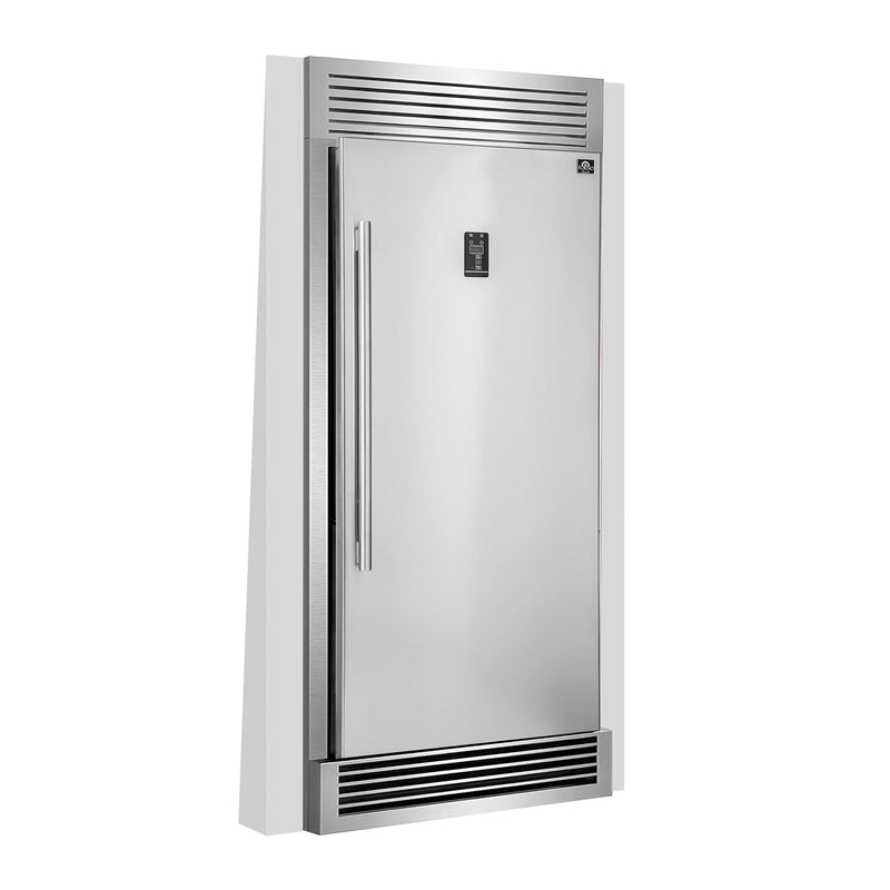 FORNO Rizzuto 28" Upright Convertible Refrigerator Right Swing with Decorative Grill - 32" Wide, FFFFD1933-32RS FORNO