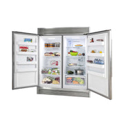 FORNO Rizzuto 2-Piece 56-Inch Convertible Refrigerator/Freezer Set, 27.6 cu.ft. with Decorative Grill - 60-Inch Wide, FFFFD1933-60S FORNO