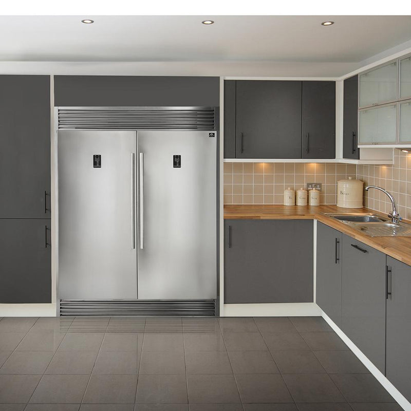 FORNO Appliance Package - 48 Inch Gas Range, 60 Inch Refrigerator, Microwave Drawer, Dishwasher, AP-FFSGS6244-48-7 FORNO