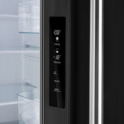 FORNO Gallipoli Epsresso 30"-Wide Black French Door Refrigerator with Bottom Freezer 17.5 Cu. Ft. Capacity - No Frost with Ice Maker, FFFFD1974-31BLK FORNO