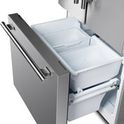 FORNO Gallipoli 30" 17.5 cu. ft. French Door Refrigerator in Stainless Steel with Ice Maker- FFFFD1974-31SB FORNO