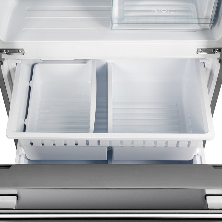 FORNO Gallipoli 30" 17.5 cu. ft. French Door Refrigerator in Stainless Steel with Ice Maker- FFFFD1974-31SB FORNO