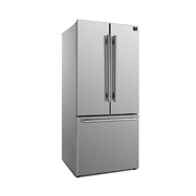 FORNO Gallipoli 30" 17.5 cu. ft. French Door Refrigerator in Stainless Steel with Ice Maker- FFFFD1974-31SB FORNO