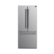 FORNO Gallipoli 30" 17.5 cu. ft. French Door Refrigerator in Stainless Steel with Ice Maker- FFFFD1974-31SB FORNO