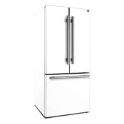 FORNO Gallipoli Espresso 30"-Wide White French Door Refrigerator with Bottom Freezer 17.5 Cu. Ft. Capacity - No Frost with Ice Maker, FFFFD1974-31WHT FORNO