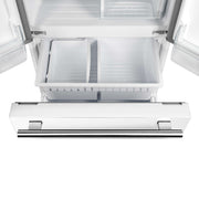 FORNO Gallipoli Espresso 30"-Wide White French Door Refrigerator with Bottom Freezer 17.5 Cu. Ft. Capacity - No Frost with Ice Maker, FFFFD1974-31WHT FORNO