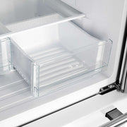 FORNO Gallipoli Espresso 30"-Wide White French Door Refrigerator with Bottom Freezer 17.5 Cu. Ft. Capacity - No Frost with Ice Maker, FFFFD1974-31WHT FORNO