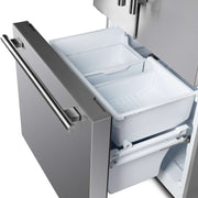 FORNO Gallipoli 30" French Door Refrigerator, 17.5 cu.ft. Capacity & Decorative Grill - 34" Wide, FFFFD1974-35SG FORNO