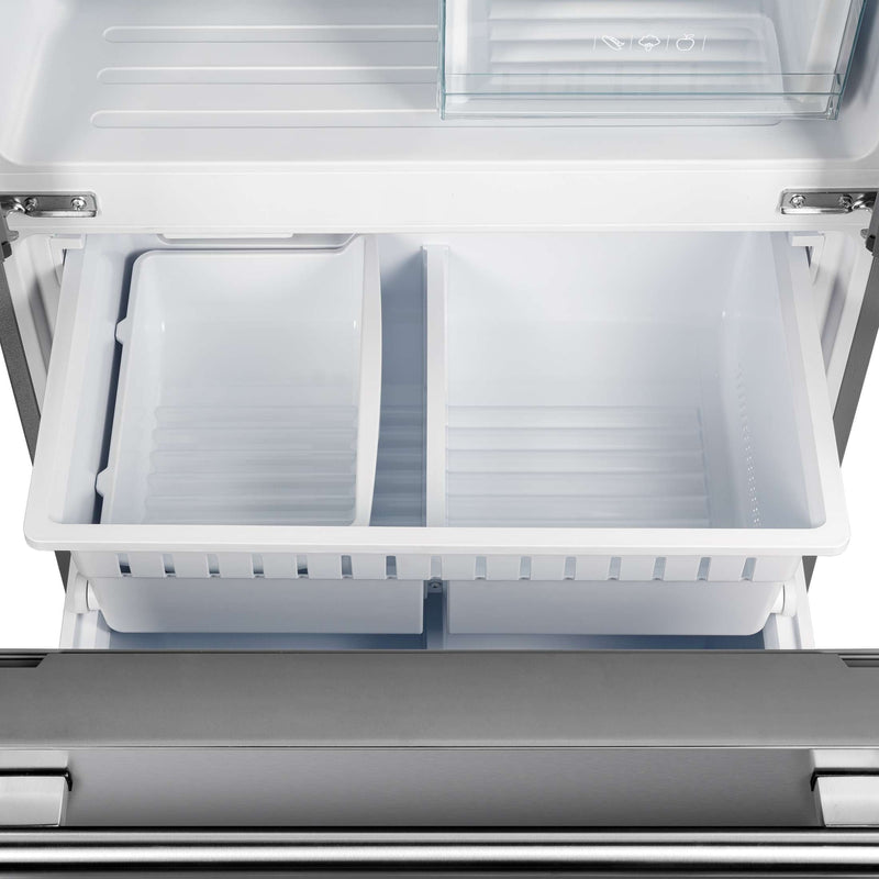 FORNO Gallipoli 30" French Door Refrigerator, 17.5 cu.ft. Capacity & Modern Decorative Grill - 34" Wide, FFFFD1974-35MG FORNO