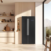 FORNO Salerno Espresso 33" Side-by-Side 15.6 Cu.Ft. Black Refrigerator, FFRBI1805-33BLK FORNO