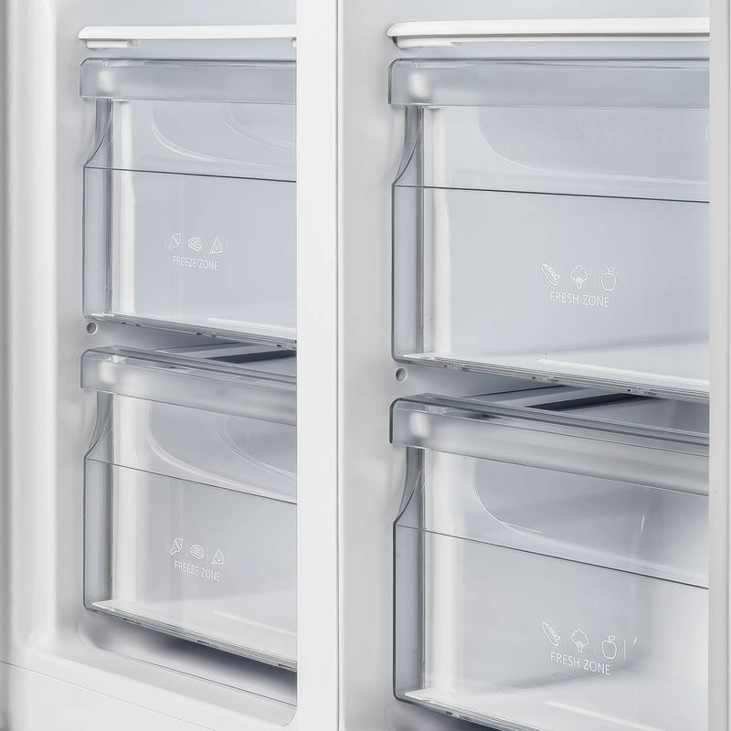 FORNO Salerno Espresso 33" Side-by-Side 15.6 cu. ft White Refrigerator, FFRBI1805-33WHT FORNO