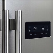 FORNO Salerno 33" Built-in Stainless Steel Refrigerator 15.6 cu. ft - With Decorative Grill - 37"es Wide, FFRBI1805-37SG FORNO