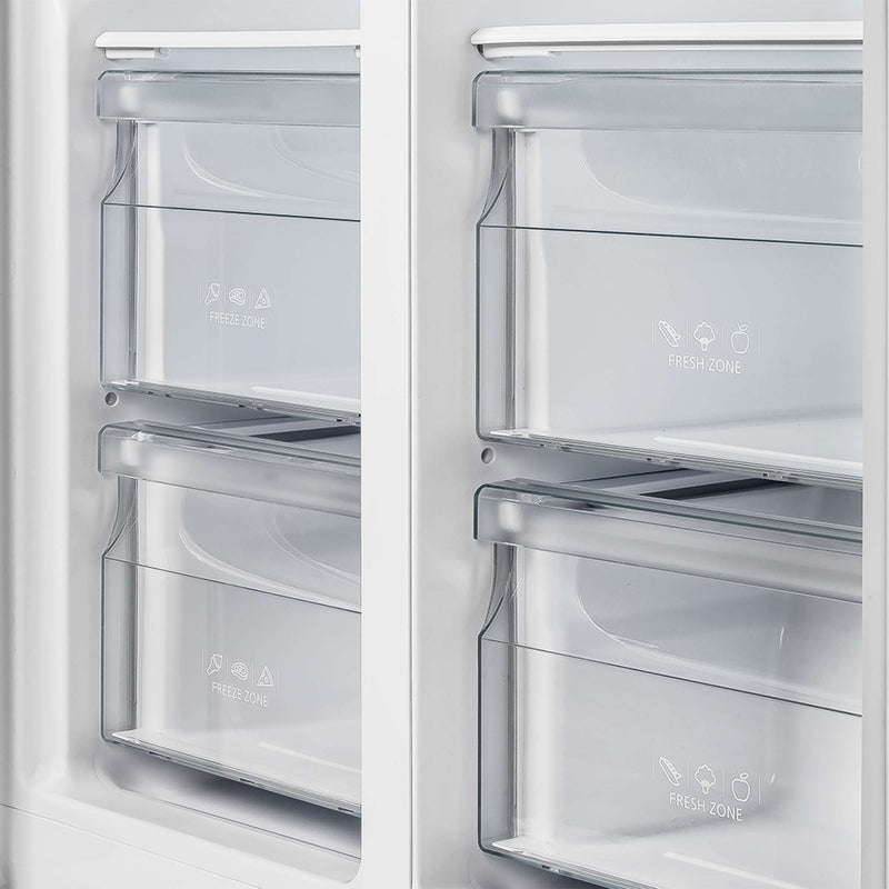 FORNO Salerno 33" Built-in Stainless Steel Refrigerator 15.6 cu. ft - With Decorative Grill - 37"es Wide, FFRBI1805-37SG FORNO