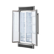 FORNO Salerno 33" Built-in Stainless Steel Refrigerator 15.6 cu. ft - With Decorative Grill - 37"es Wide, FFRBI1805-37SG FORNO