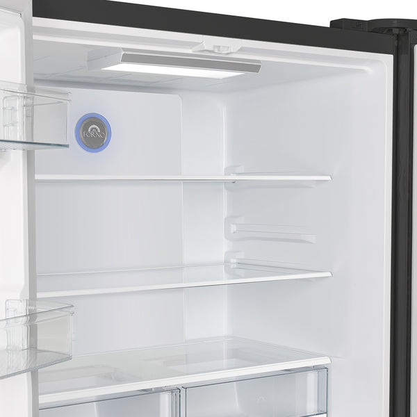 FORNO Moena Espresso 36" French Door Refrigerator in Black, 19.2 cu. ft, FFRBI1820-36BLK FORNO