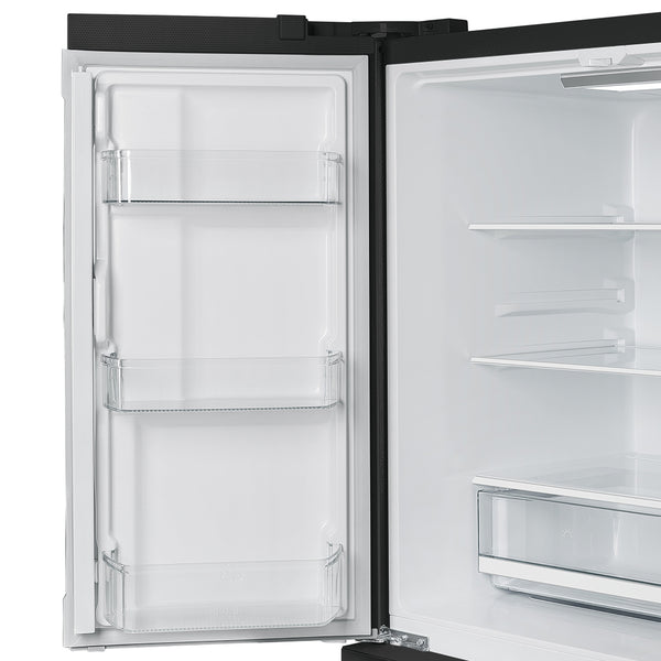 FORNO Moena Espresso 36" French Door Refrigerator in Black, 19.2 cu. ft, FFRBI1820-36BLK FORNO