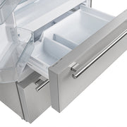 FORNO Moena 36" 19.2 cu. ft. Counter Depth Refrigerator with Ice Maker in Stainless Steel- FFRBI1820-36SB FORNO