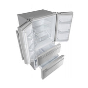 FORNO Moena 36" 19.2 cu. ft. Counter Depth Refrigerator with Ice Maker in Stainless Steel- FFRBI1820-36SB FORNO