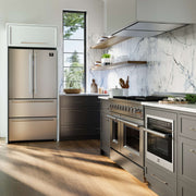 FORNO Premium 2-Piece Kitchen Bundle - Galiano 48" Stainless Steel Range, Forno Maderno 2-28 " Wide Units with Decorative Trim, FBDL-018-03CAUS FORNO